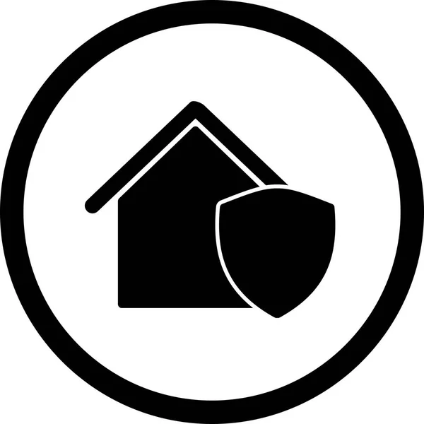 Ilustracja chroniona ikona domu — Zdjęcie stockowe