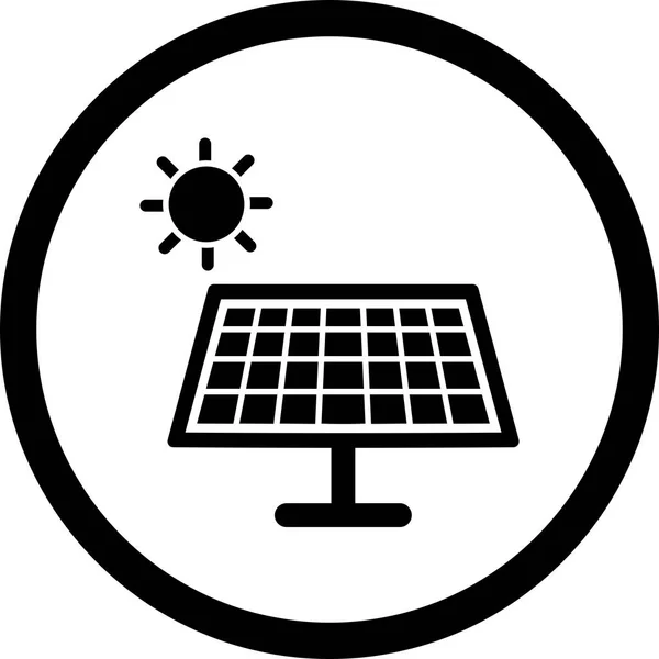 Ilustracja energia słoneczna ikona — Zdjęcie stockowe
