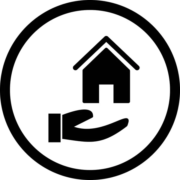 Illusztráció ház kéz ikon — Stock Fotó