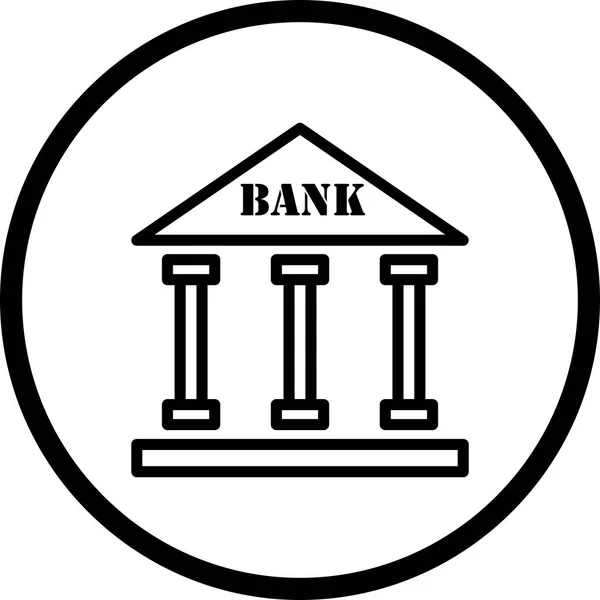 Pictogram voor illustratie Bank — Stockfoto