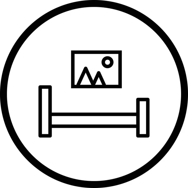 Illustrazione Icona camera da letto — Foto Stock