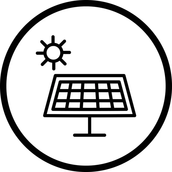 Ilustração Ícone de energia solar — Fotografia de Stock