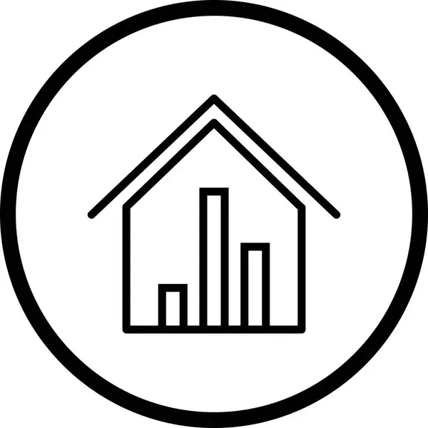 Illustration Real Estate Stats Icon — Stock Photo, Image