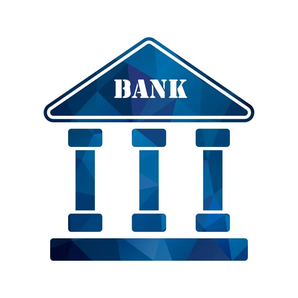 Ikon för illustration av bank — Stockfoto