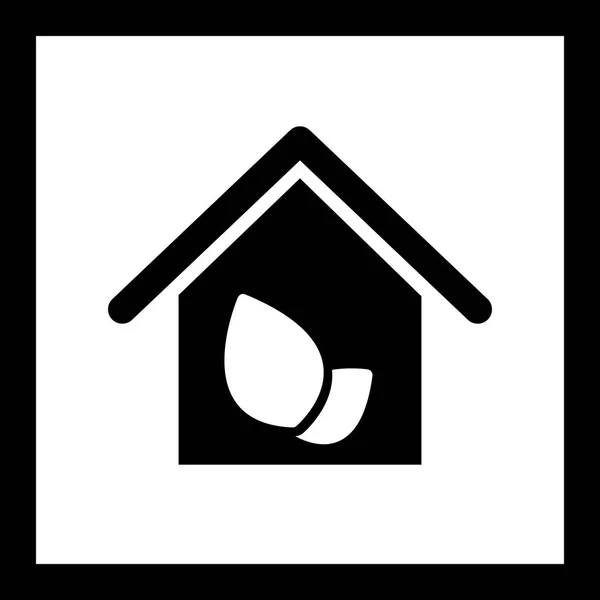Ilustracja eko dom ikona — Zdjęcie stockowe