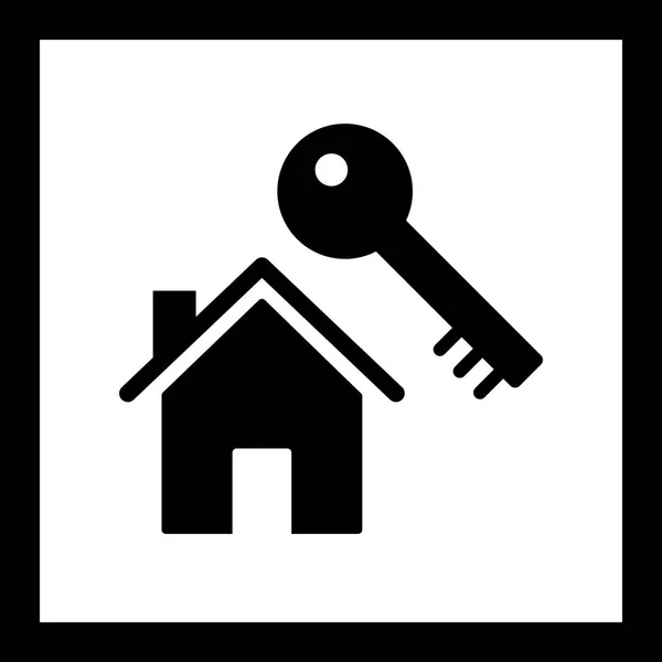 Ícone chave da casa da ilustração — Fotografia de Stock