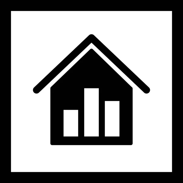 Ілюстрація Ікона Статистика Нерухомості — стокове фото