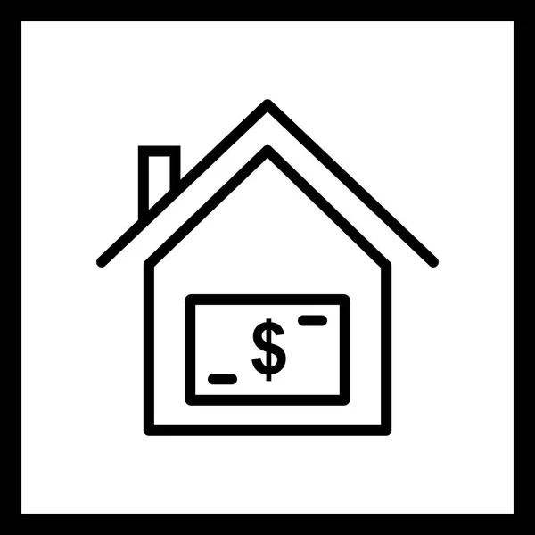 Ilustracja cena dom ikona — Zdjęcie stockowe