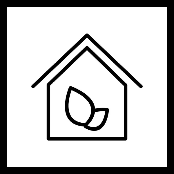 Illustration  Eco House Icon — Stock Photo, Image