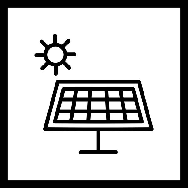 Ilustrace sluneční energie-ikona — Stock fotografie
