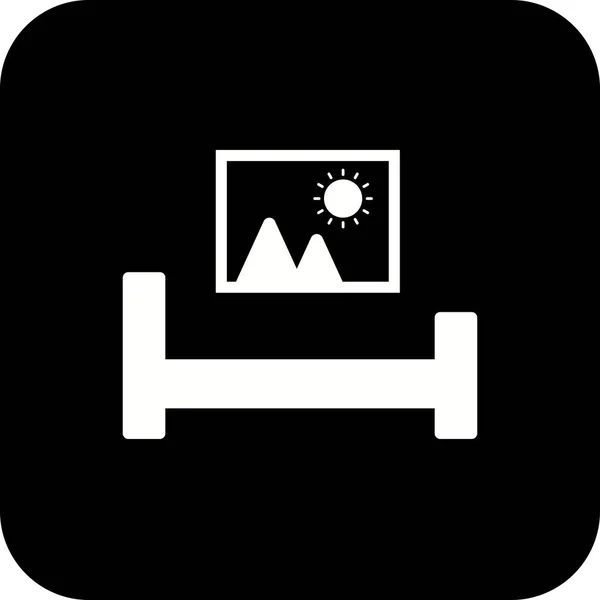 Illustrazione Icona camera da letto — Foto Stock