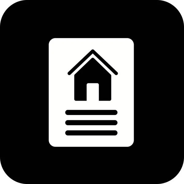 Illustration House Document Icon — Stock Photo, Image