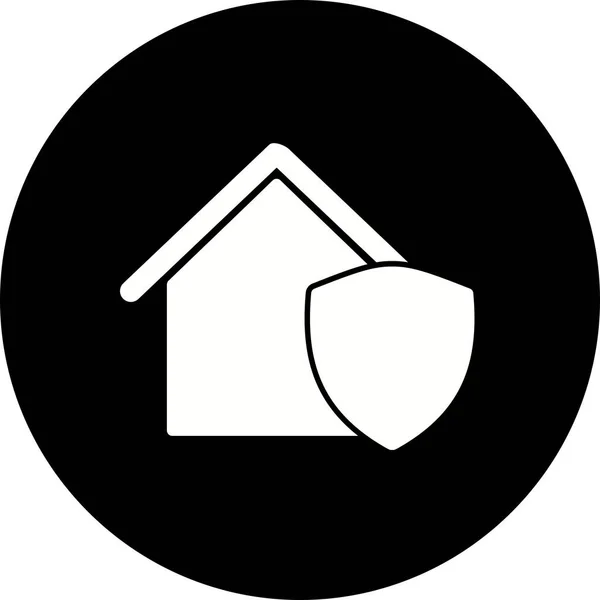 Illustration  Protected House Icon — Stock Photo, Image