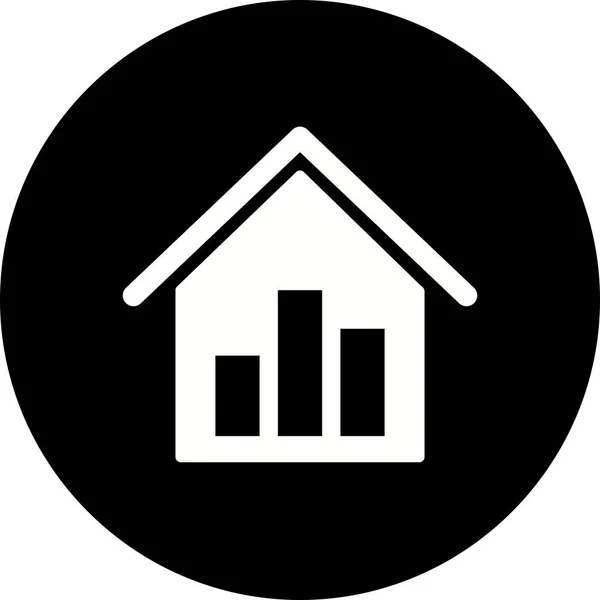 Illustration Real Estate Stats Icon — Stock Photo, Image