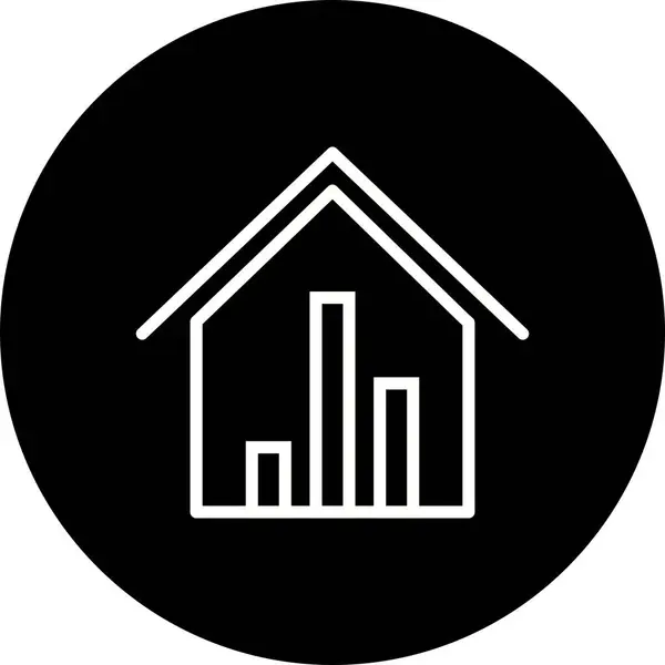 Ilustración Estadísticas inmobiliarias Icono — Foto de Stock