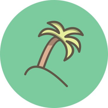 illüstrasyon palmiye ağacı simgesi