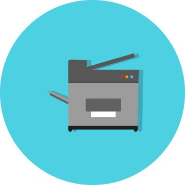 İllüstrasyon kopyalama makinesi simgesi 