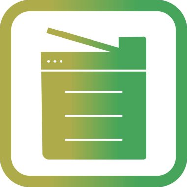 İllüstrasyon kopyalama makinesi simgesi 