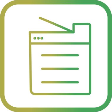İllüstrasyon kopyalama makinesi simgesi 