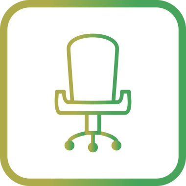 İllüstrasyon ofis koltuğu simgesi 