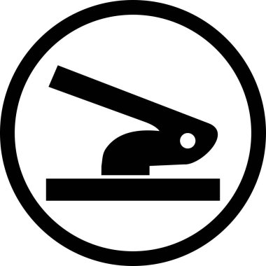 İllüstrasyon delik puncher simgesi 