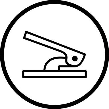 İllüstrasyon delik puncher simgesi 