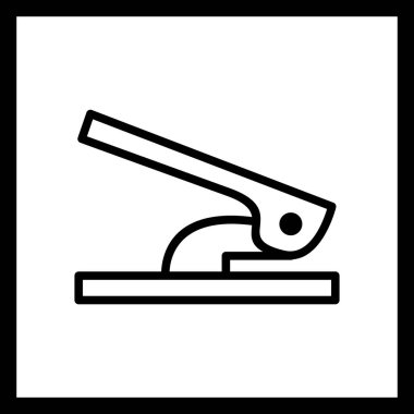 İllüstrasyon delik puncher simgesi 