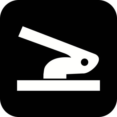 İllüstrasyon delik puncher simgesi 