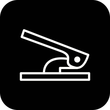 İllüstrasyon delik puncher simgesi 