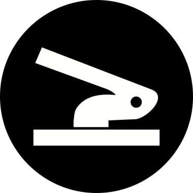 İllüstrasyon delik puncher simgesi 