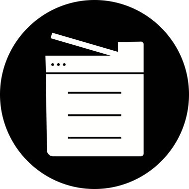 İllüstrasyon kopyalama makinesi simgesi 