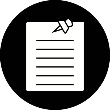 Illustration post it simgesi  