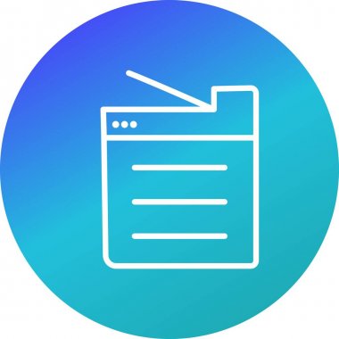 İllüstrasyon kopyalama makinesi simgesi 