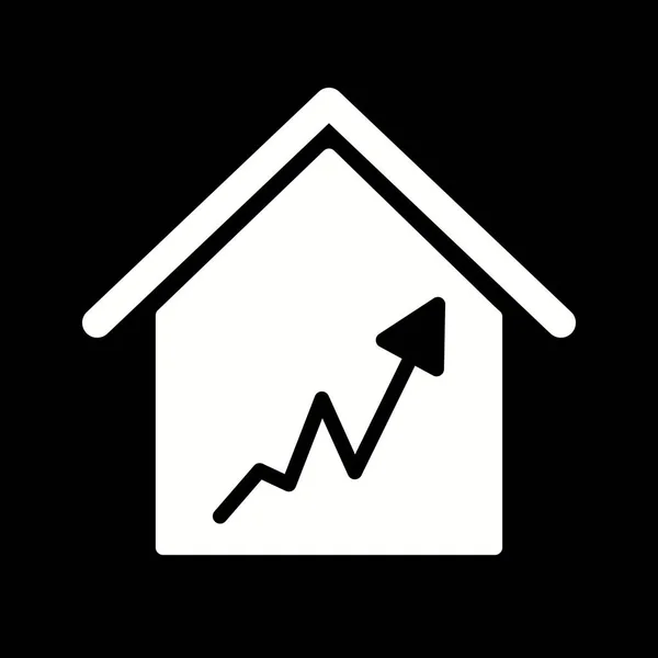 Illustration diagram hus ikon — Stockfoto