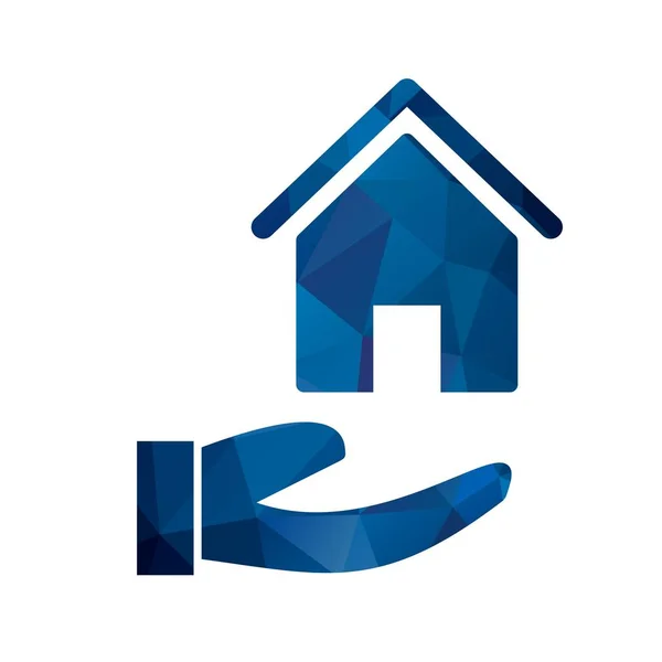 Illustration  House on Hand Icon — Stock Photo, Image