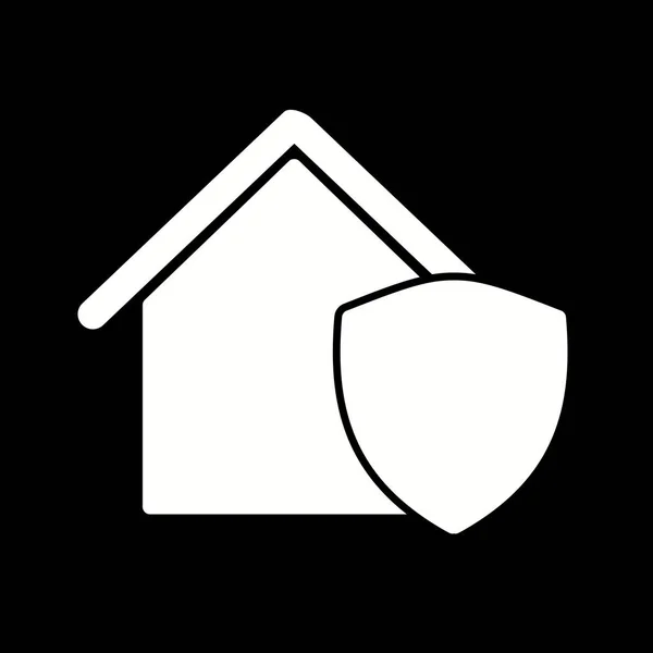 Иллюстрация икона "Дом под защитой" — стоковое фото