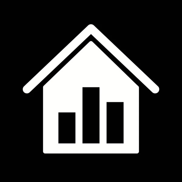 Illustration fastigheter statistik ikon — Stockfoto