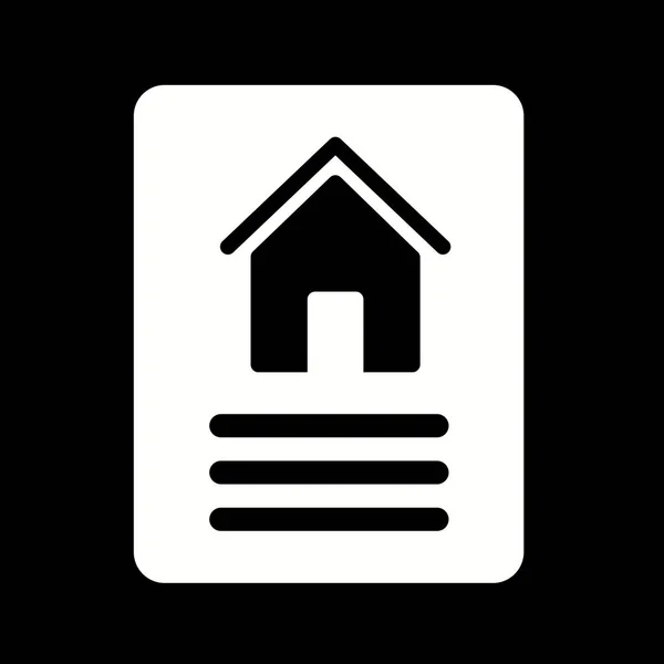 Ilustración Casa Document Icon —  Fotos de Stock