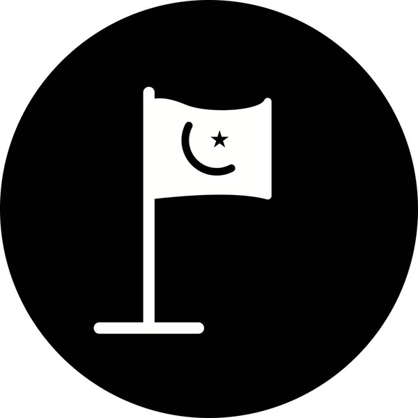 Иллюстрация иконы исламского флага — стоковое фото