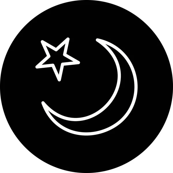 Illustratie Crescent Moon icon — Stockfoto