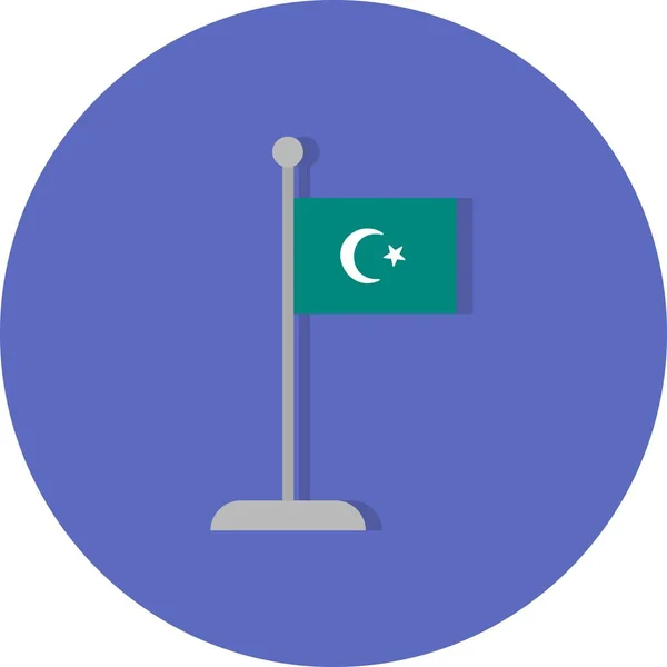 그림 이슬람 국기 아이콘 — 스톡 사진