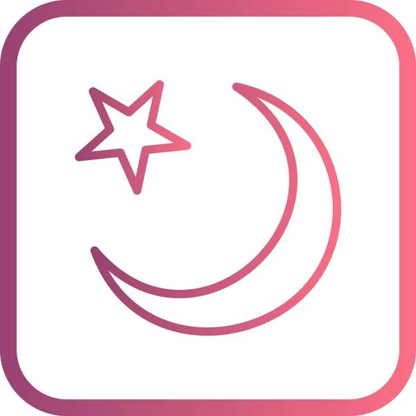 Ilustración Luna creciente Icono — Foto de Stock