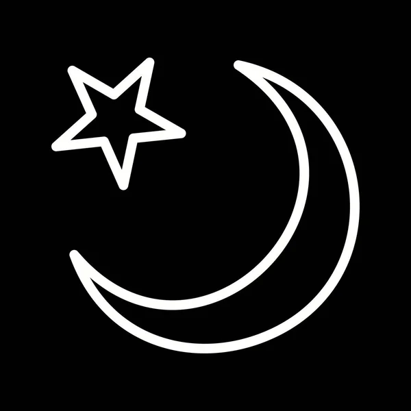 Illustration  Crescent Moon Icon — Stock Photo, Image