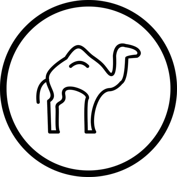 插图骆驼图标 — 图库照片