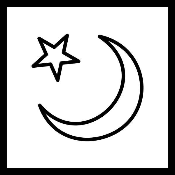 Illustration  Crescent Moon Icon — Stock Photo, Image