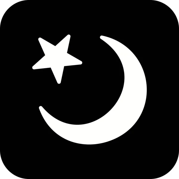 Illustration  Crescent Moon Icon — Stock Photo, Image