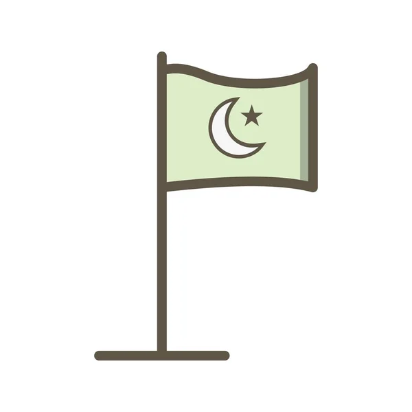 Illustration Islamic Flag  Icon — Stock Photo, Image