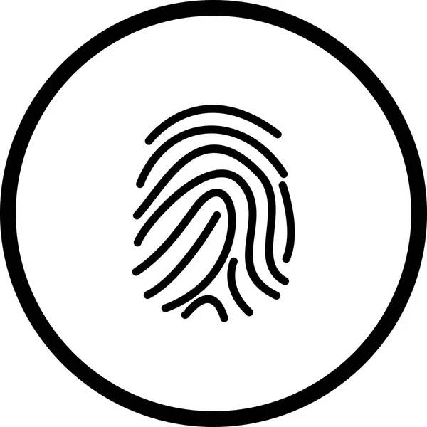 Icono de impresión de dedo de ilustración — Foto de Stock