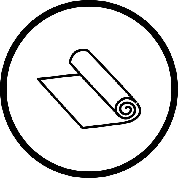 Ícone de rolo de papel de ilustração — Fotografia de Stock