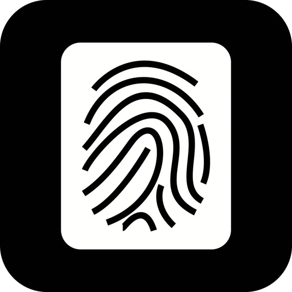 Ilustração Finger Print Icon — Fotografia de Stock